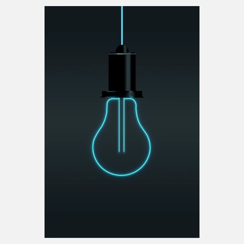 Neon Glühbirne – Electric Blue Idee