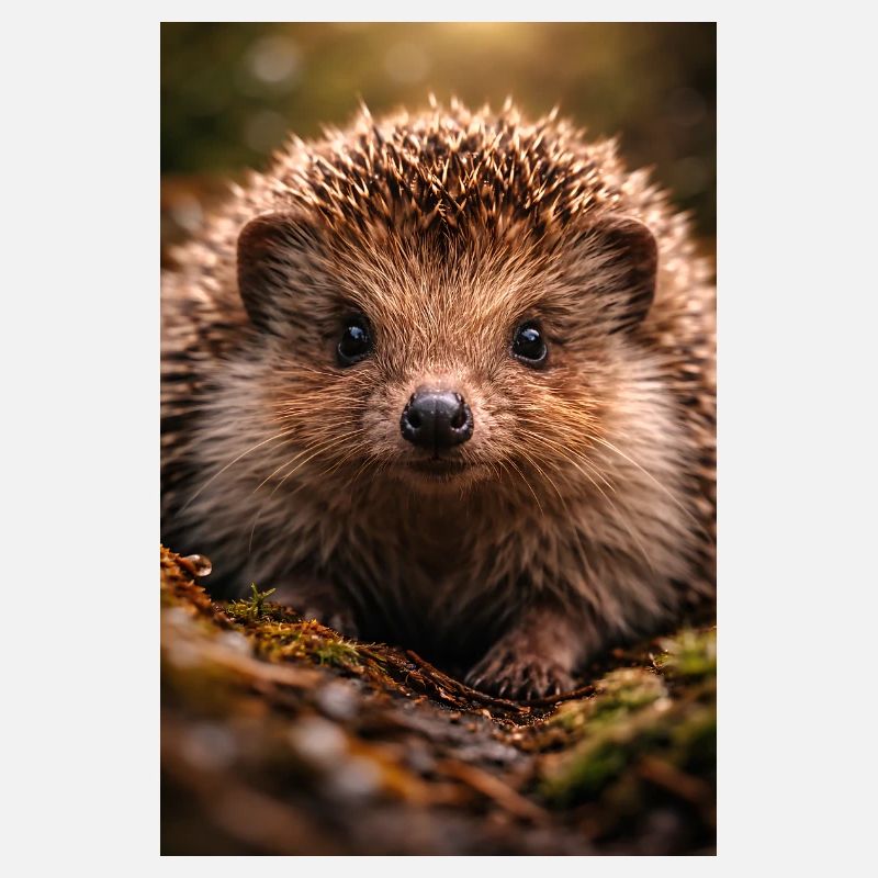 Close hedgehog eyes