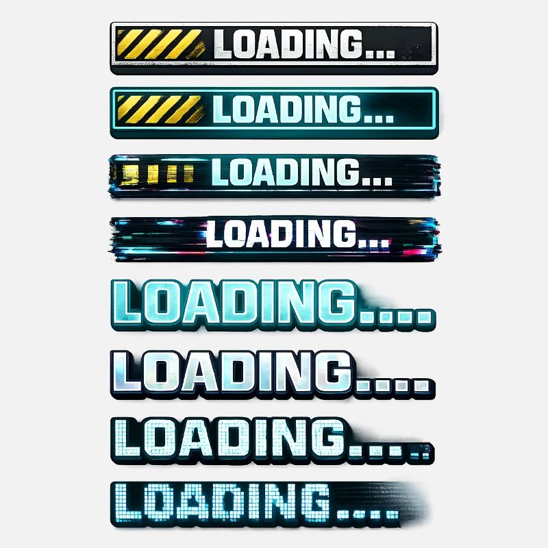 Graphiques de notification de téléchargement néon