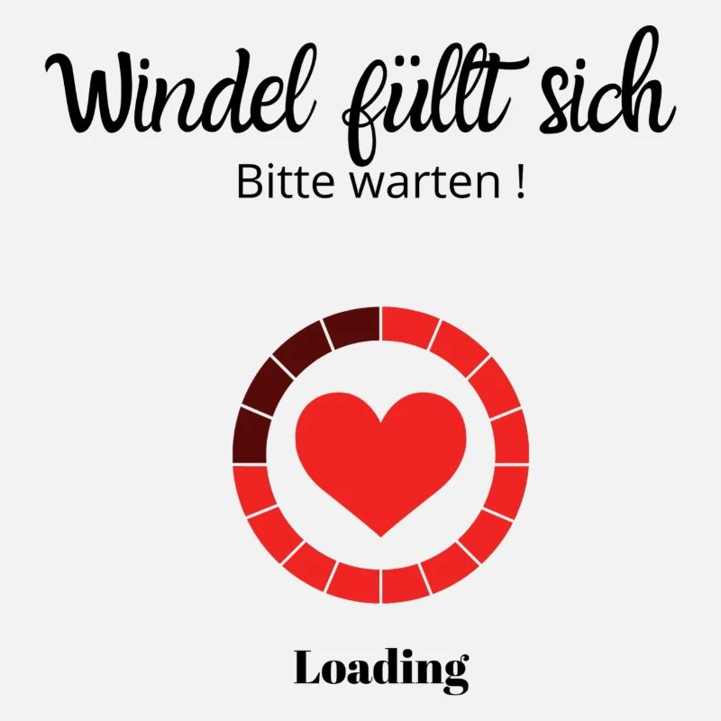 Windel füllt sich Bitte warten