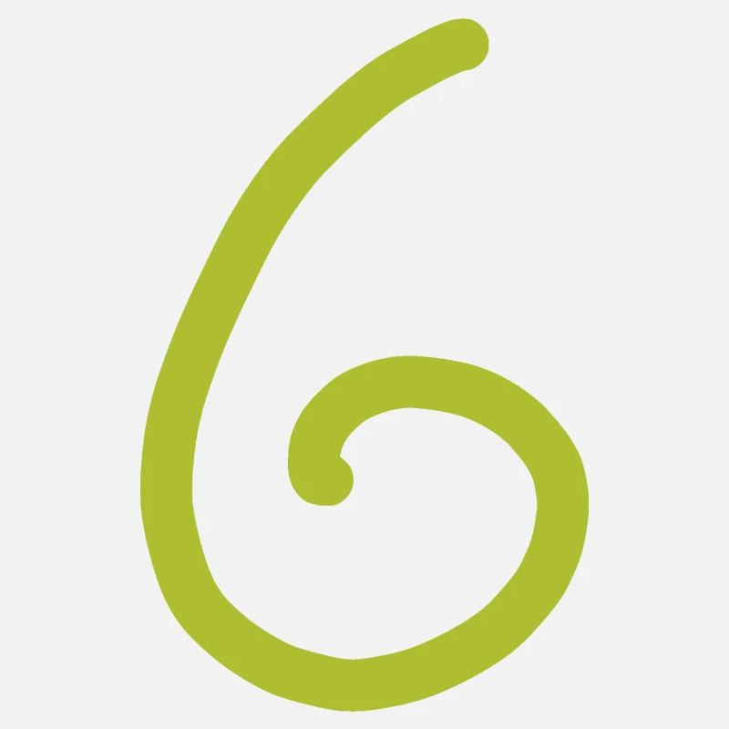 6 Numéro six chiffre vert Anniversaire