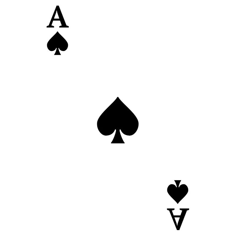 Spielkarten Kontrast - Pik-Ass