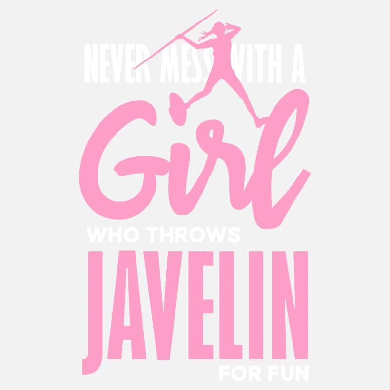 Javelin thrower with fun statement