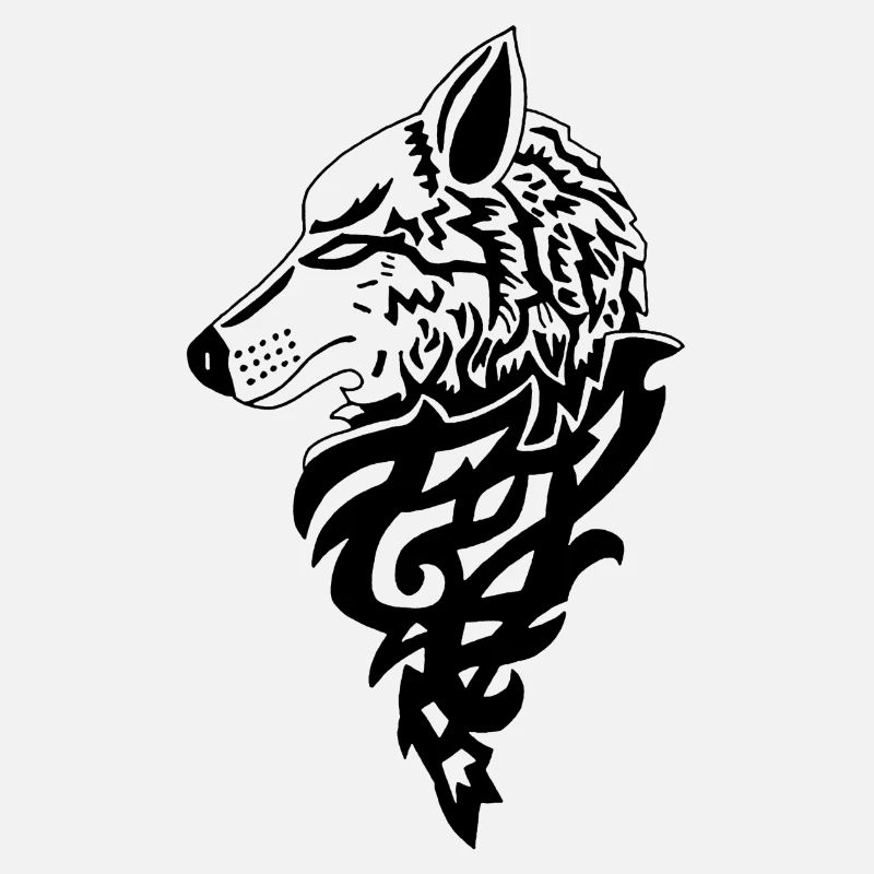 Loup noir génie de la forêt
