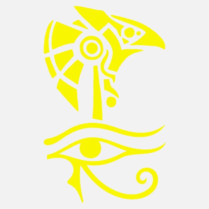 Dieu égyptien et oeil d'Horus 