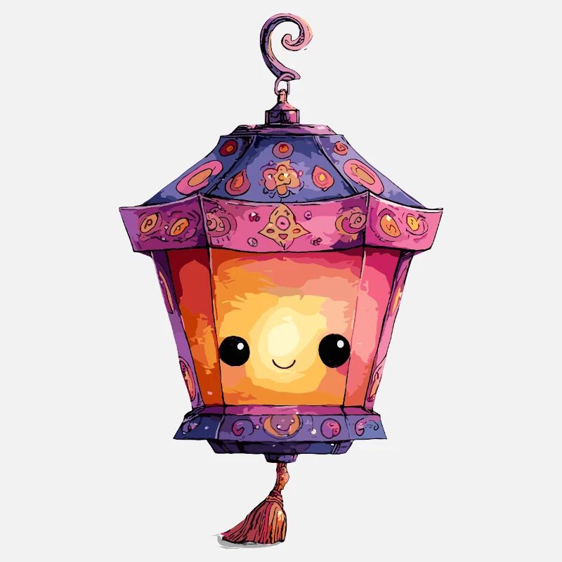 Kawaii Lantern Light in Pastel Colors