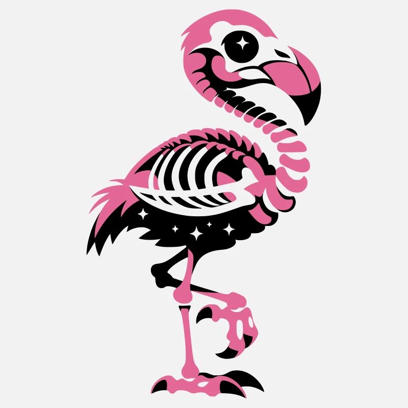 Flamingo Skeleton Pink Gothic