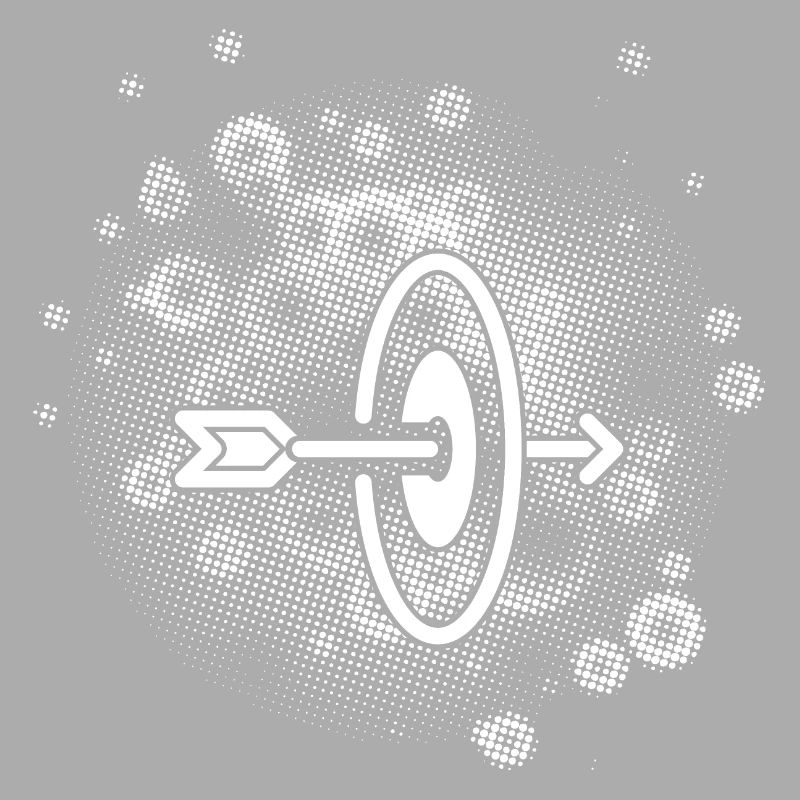 Flèche avec arrière-plan de points