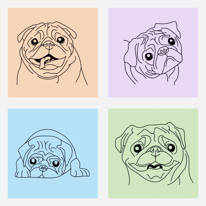 Pastell Mops Squad - The Cute and the Cuddly
