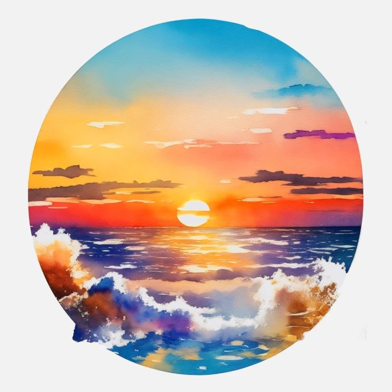 Coucher de soleil sur la mer