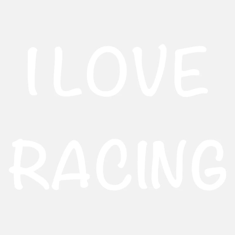Ich liebe Racing – Handschrift Stil