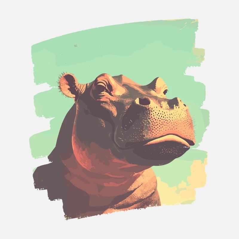 Hippopotame Rétro