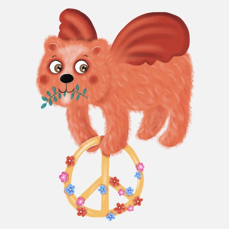 Peace bear Bruno flies for peace