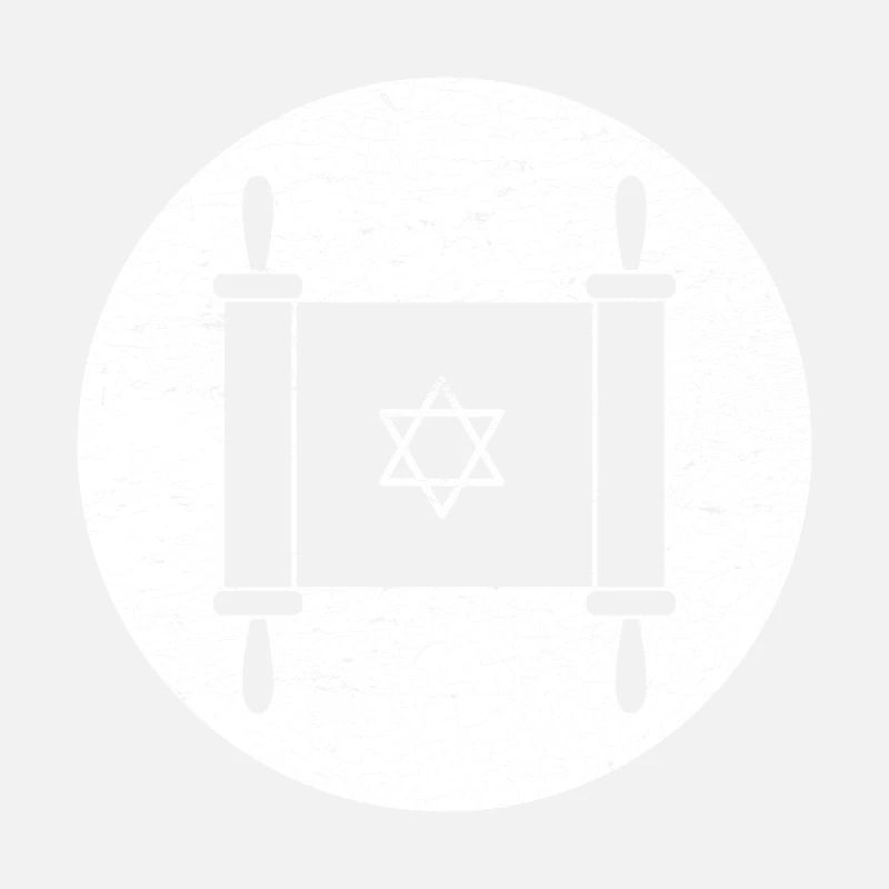 Rouleau de la Torah dans un cercle blanc