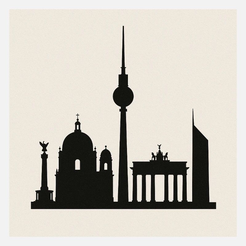 Silhouette de la ligne d’horizon de Berlin