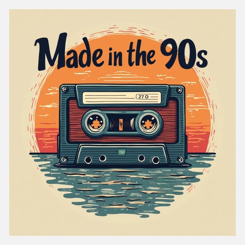 Conception audio rétro de la cassette