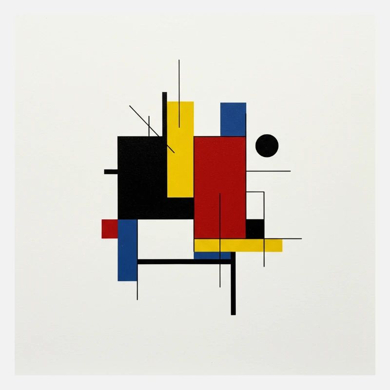 Colorful Geometric Abstract Composition