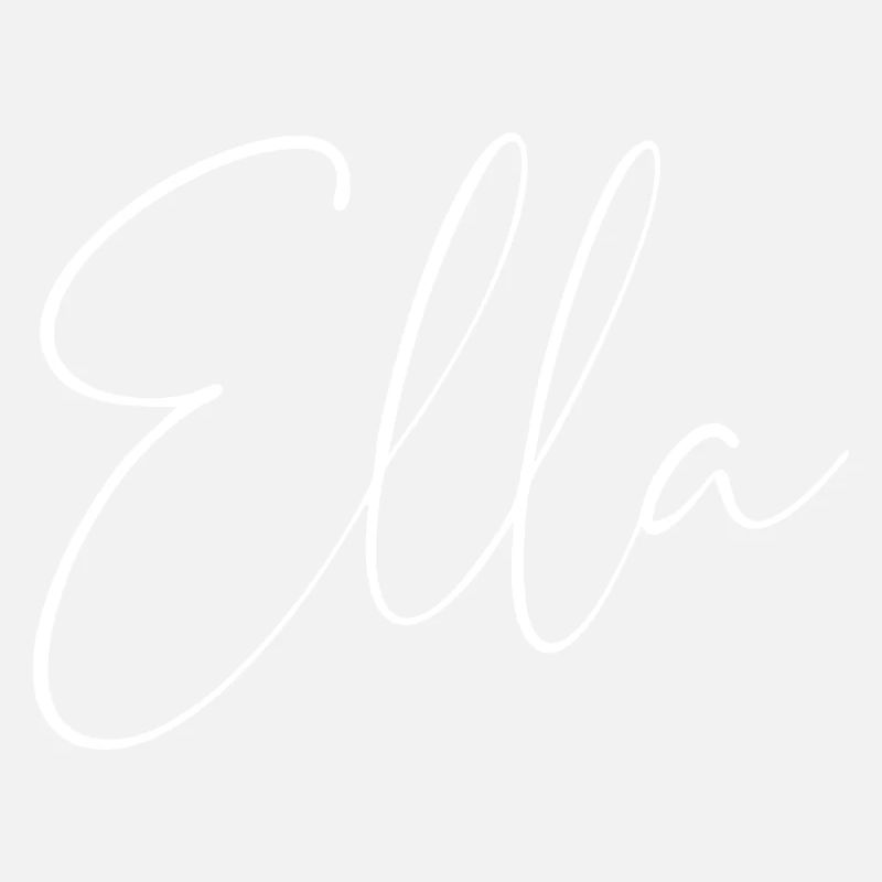 Ella / Conception du nom de l’écriture manuscrite (Blanc)