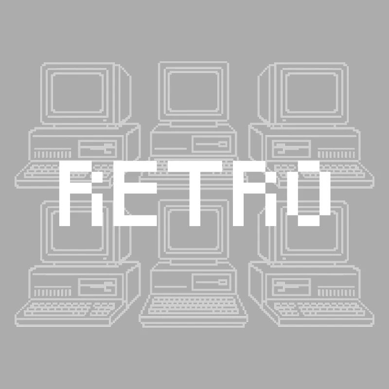 Retro Computer Grid Techno