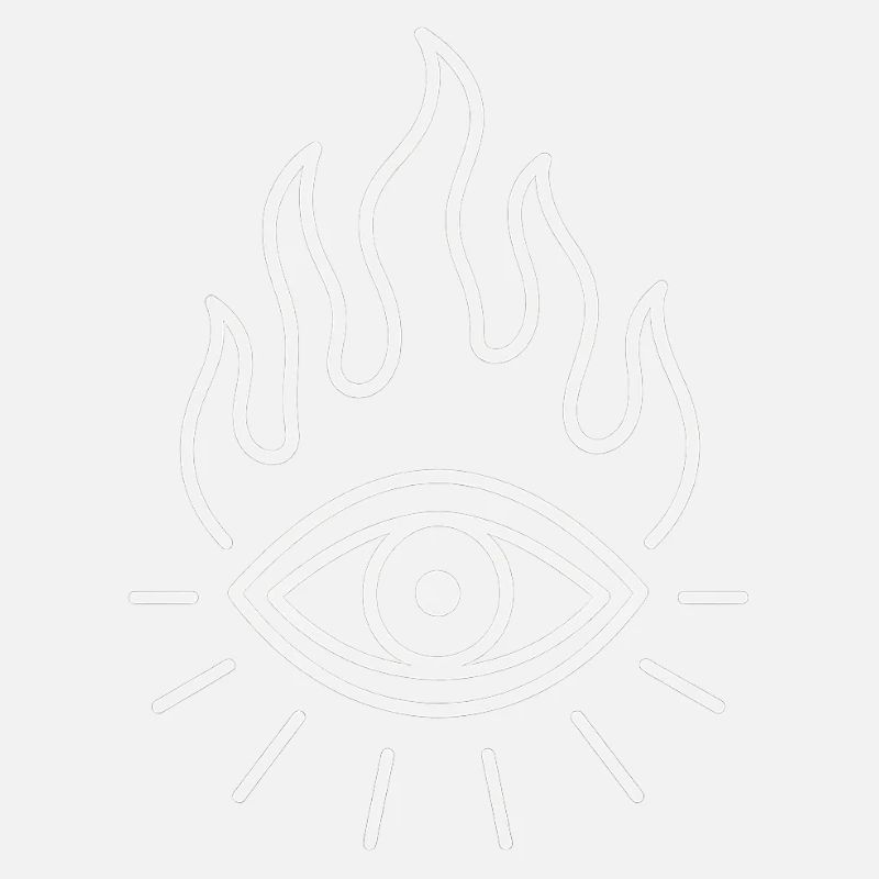 Oeil de feu - Symbole d’art au trait abstrait