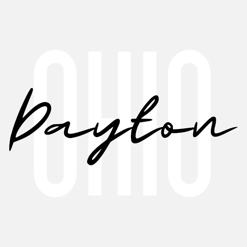 Ohio Script Overlay on Bold Block Letters