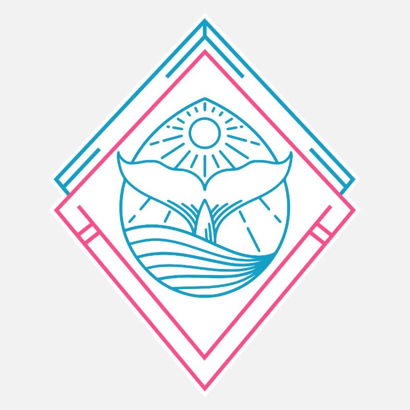 Formes géométriques de baleines – Design hipster tendance