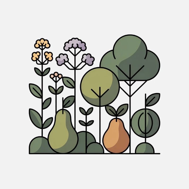 Abstract Fruit Garden