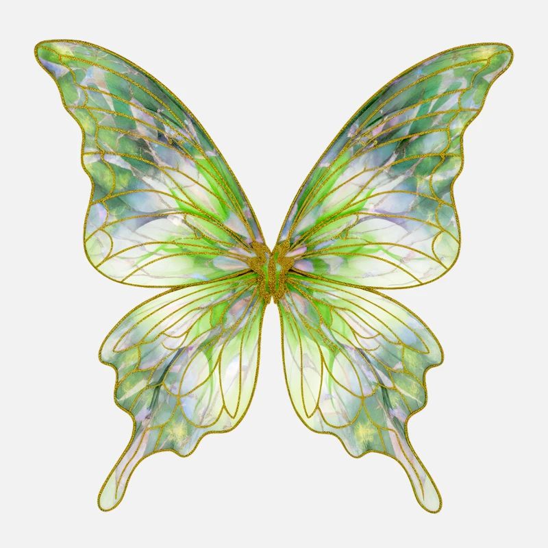 Papillon vert aquarelle