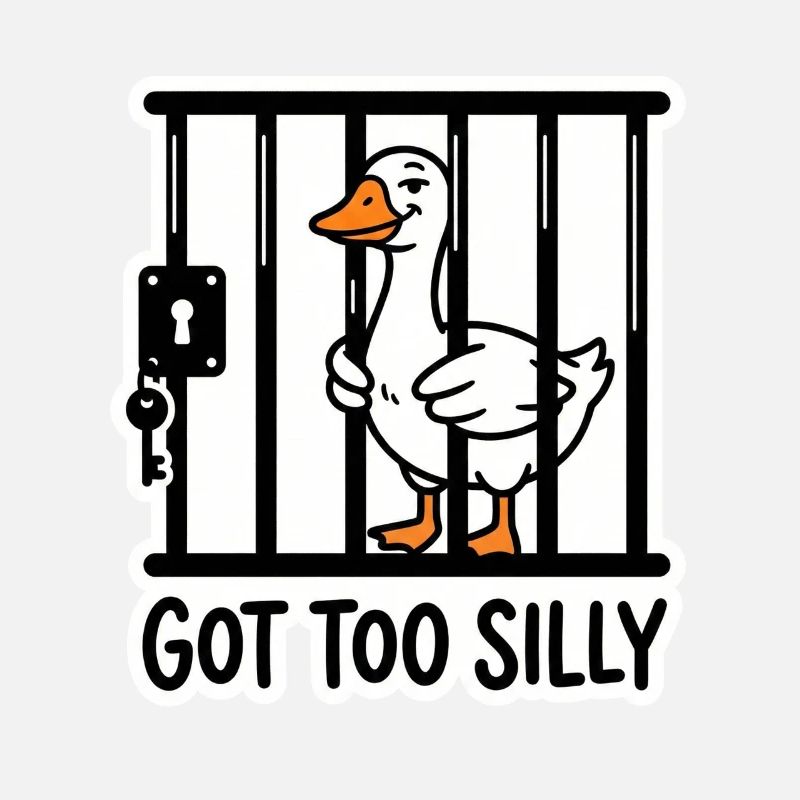 Silly Goose In Jail Got Too Silly Meme