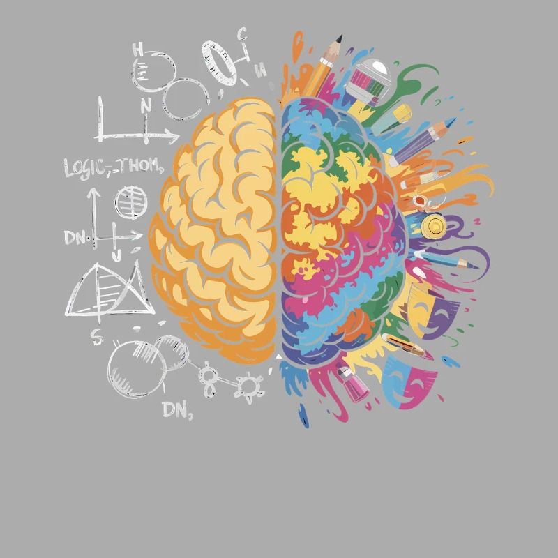 Creative brain color explosion