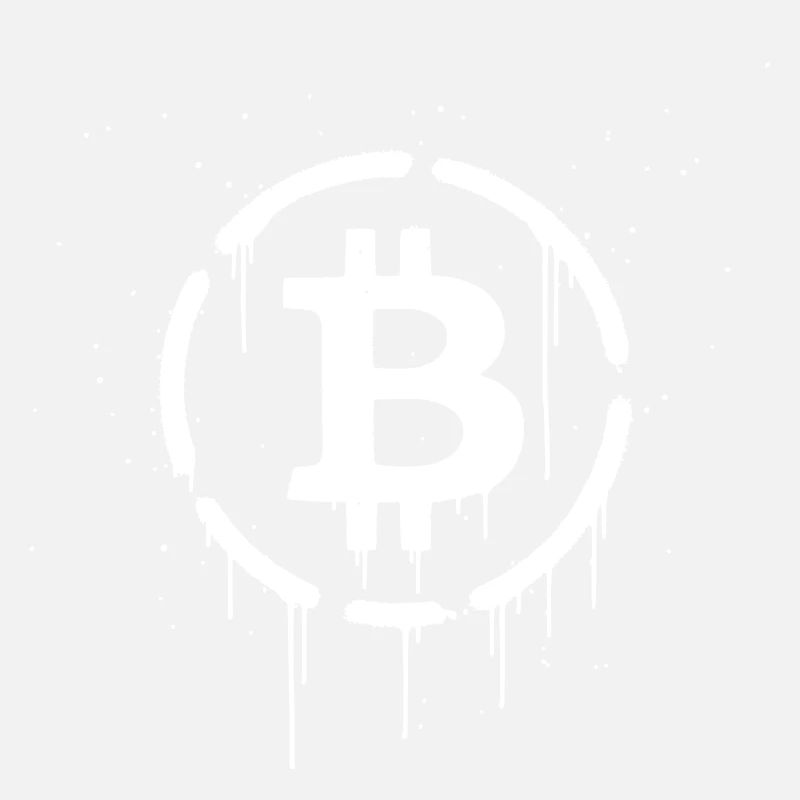 Bitcoin Logo Graffiti Krypto