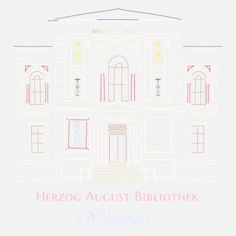 Wolfenbüttel, library hand-drawn