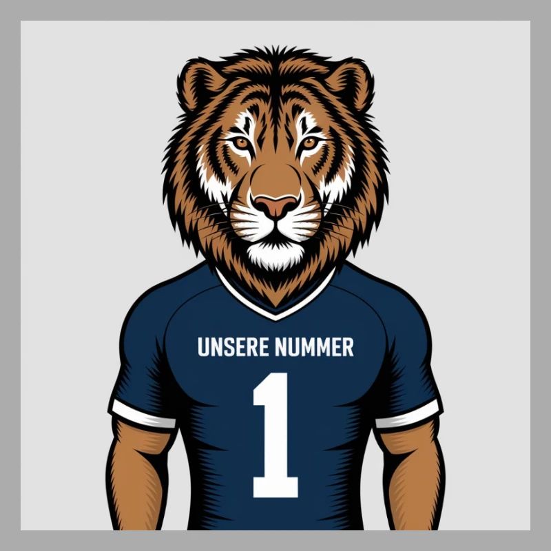 Tiger Maskottchen Jersey Druck
