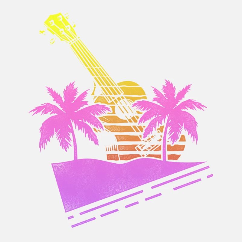 Hawaiian Ukulele Uke Retro 80s 90s