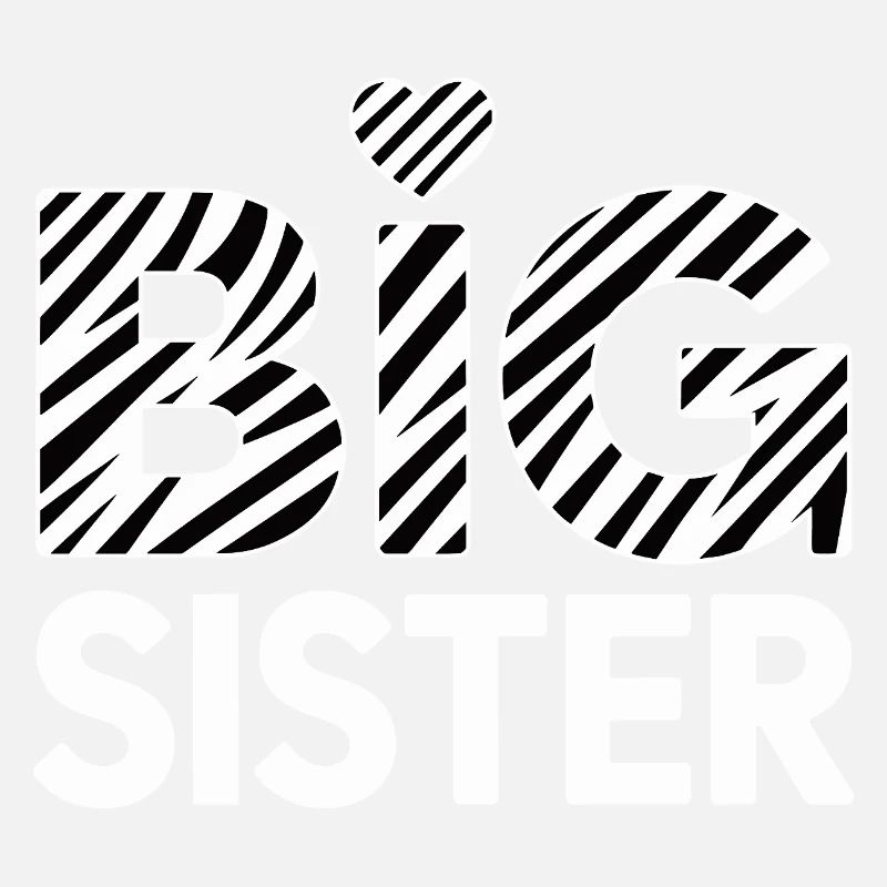 Big Sister Zebra Stripe Design