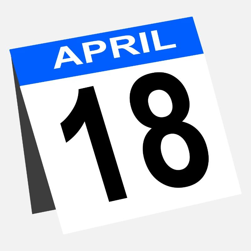 18. Geburtstag April Kalender
