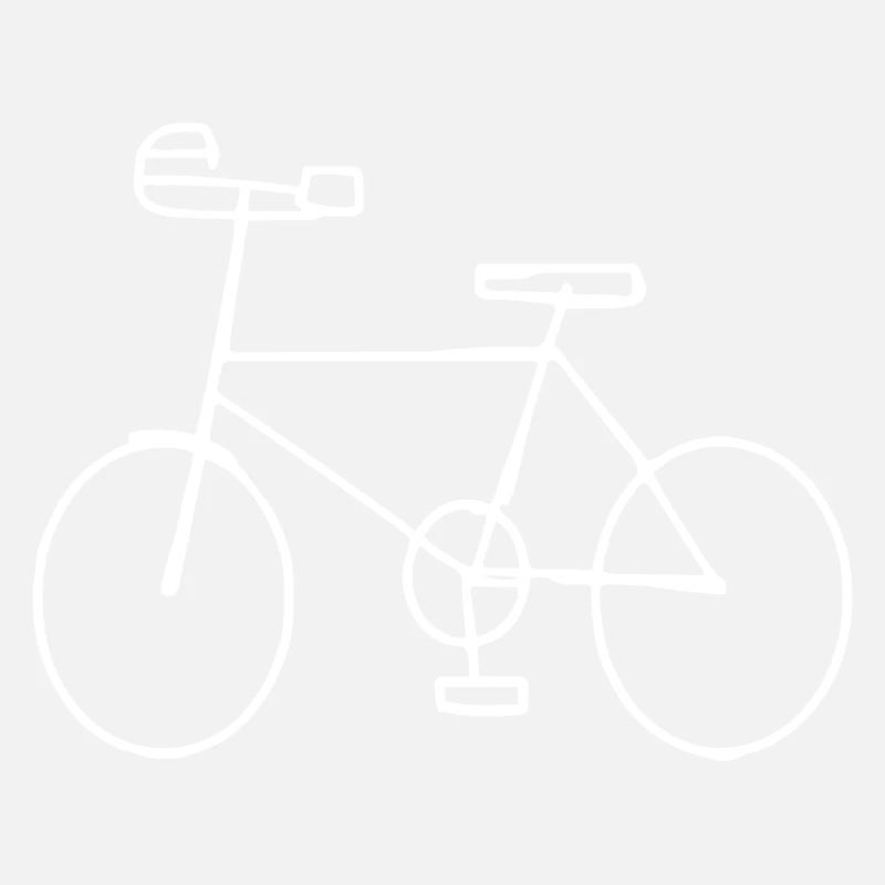 Hand drawn white bicycle