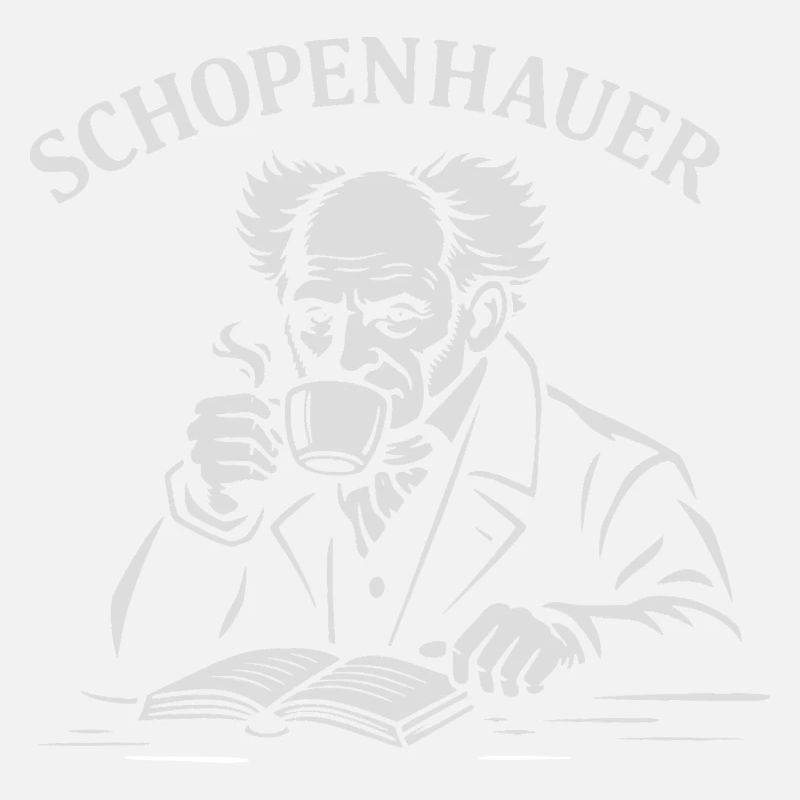 Arthur Schopenhauer boit du café