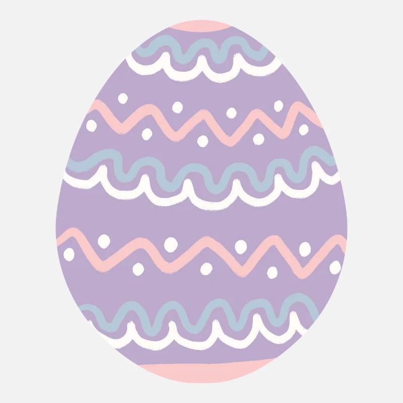 Pastel Wavy Easter Egg