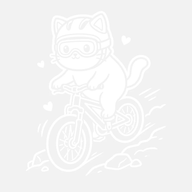 Cyclisme du chat de Kawaii