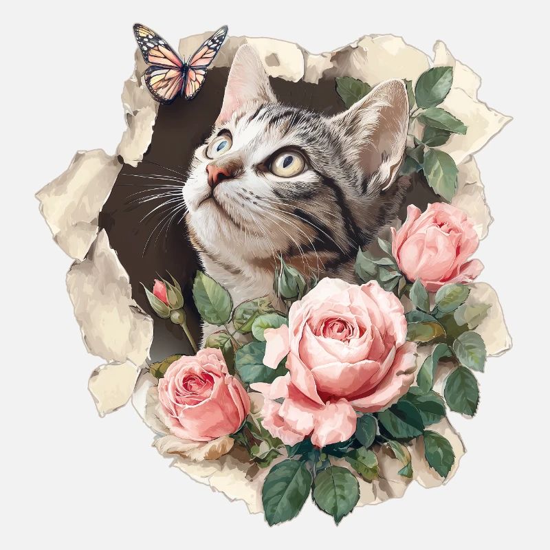 Chat et papillon