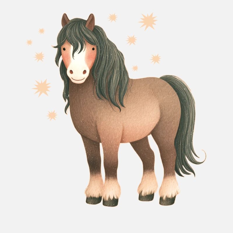 Cheval avec des étoiles