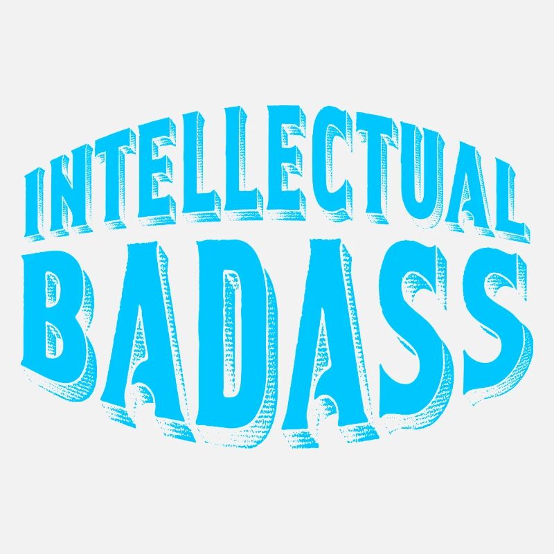 Art typographique rétro rétro Blue Intellectual Badass