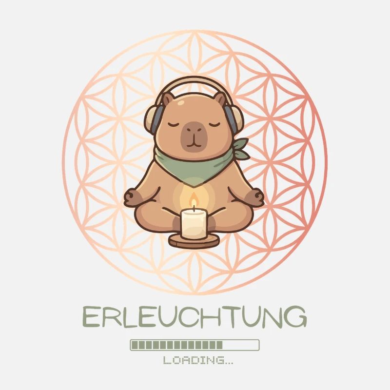 Enlightenment loading – Funny Capybara Yoga Gift