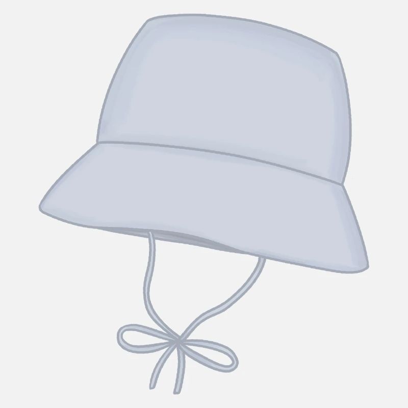 Chapeau à seau pastel avec sangle de menton