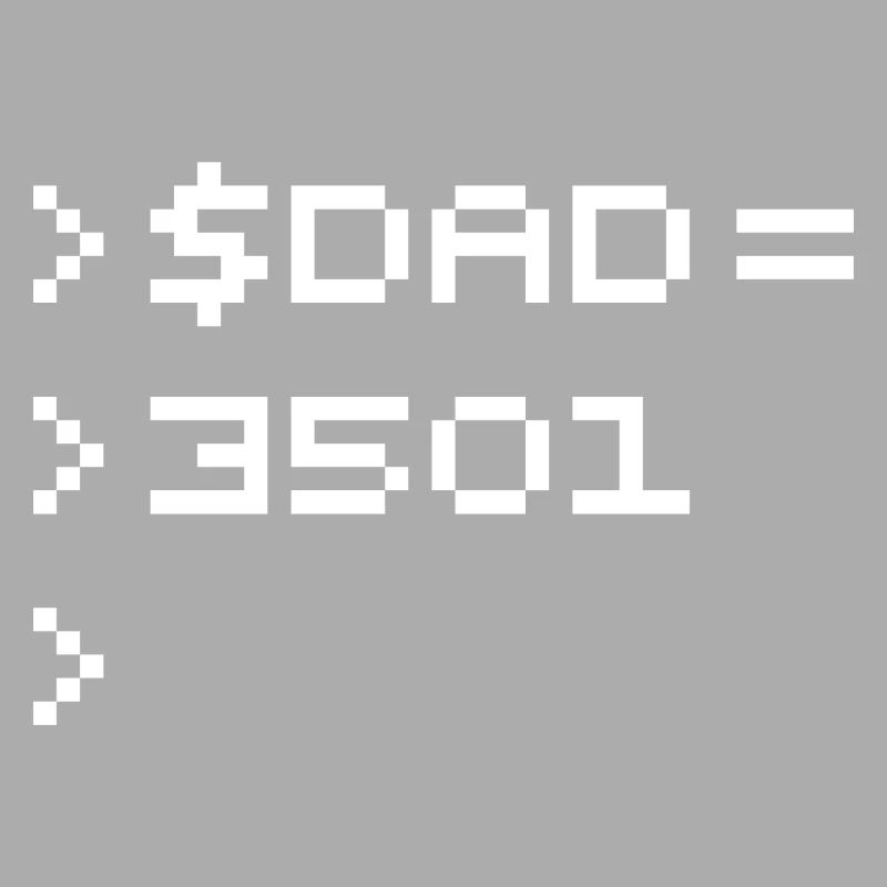 DAD 8-Bit Code Nerd Pixel Terminal Retro