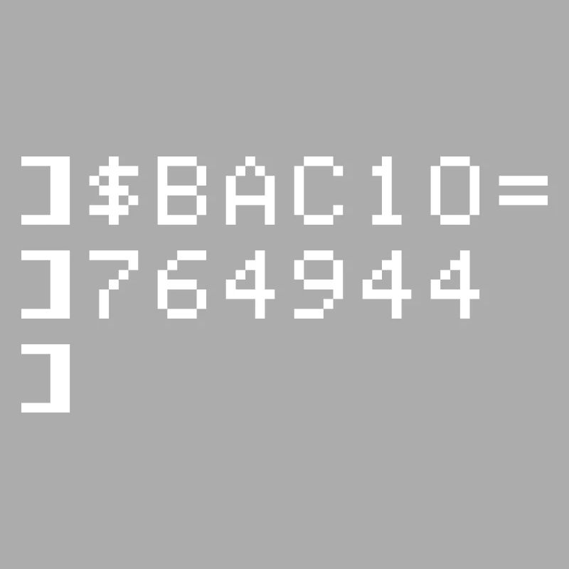 Bacio BAC10 8-bits Esadecimal Code Nerd Pixel Art