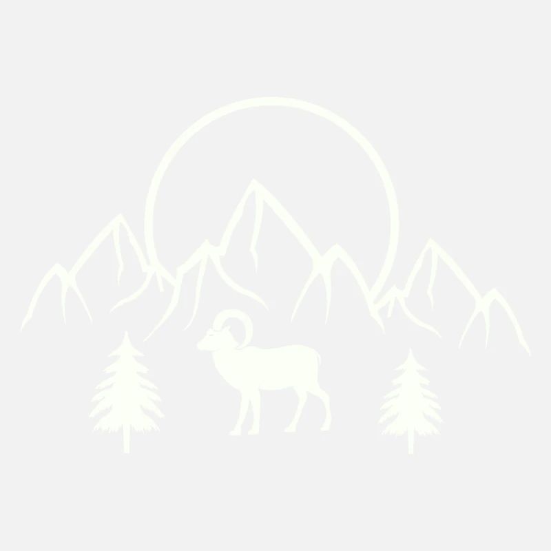 Alpine Mondlandschaft mit Steinbock