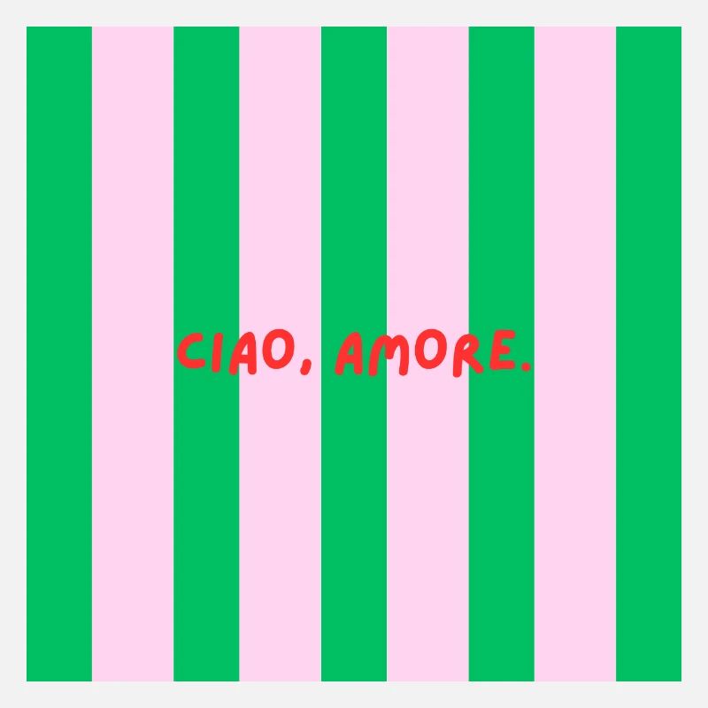 Minimalist CIAO, AMORE. Graphic Tee Design