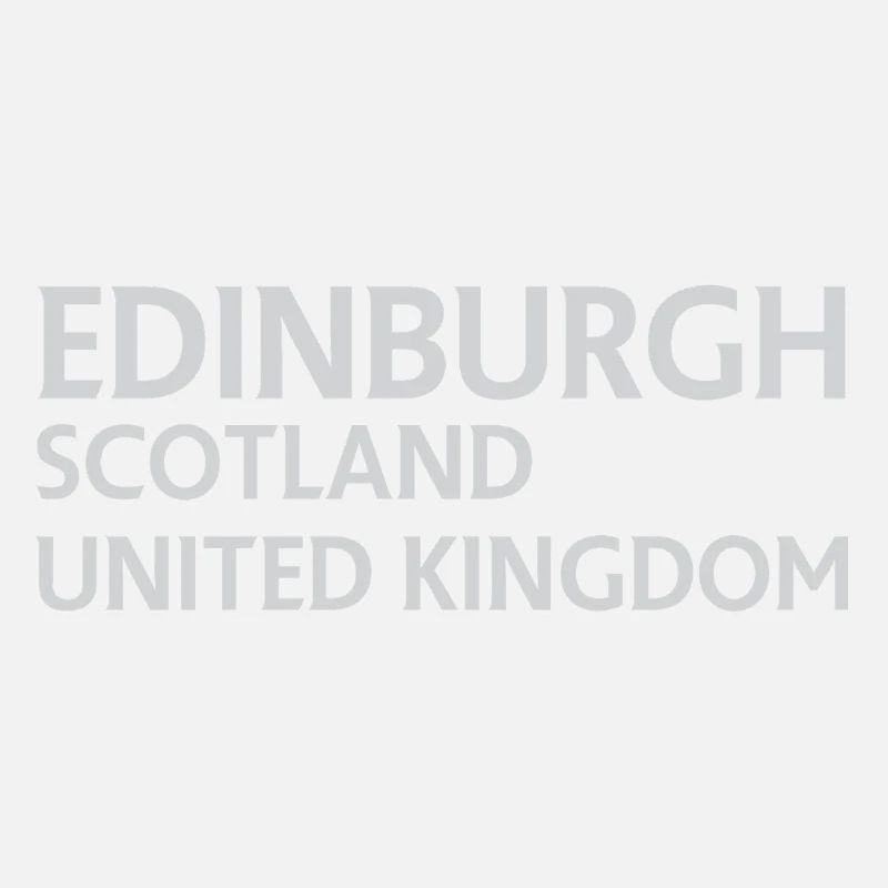 Édimbourg – Écosse Textdesign